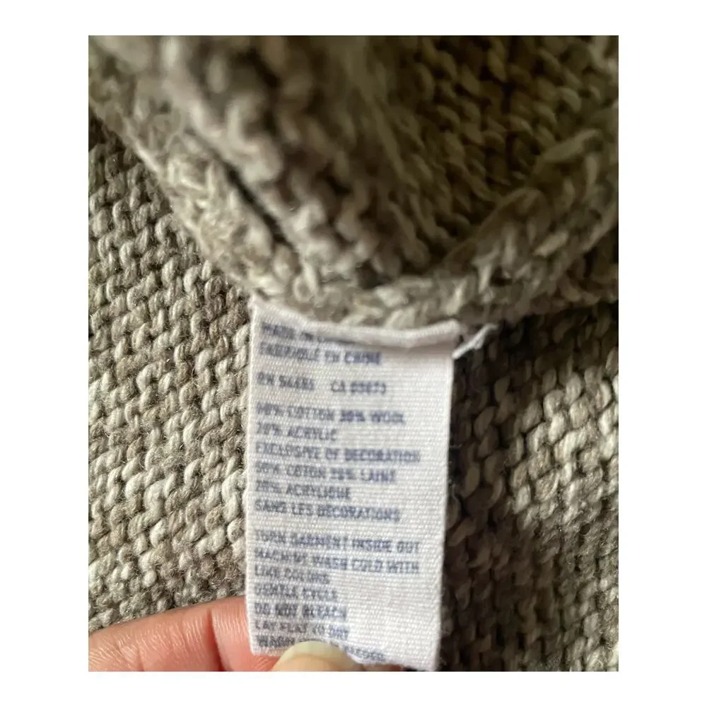 American Eagle Chunky Knit Fisherman Sweater Size Small Cotton/wool Academia AE - Picture 7 of 10